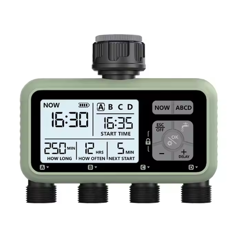 Προγραμματιστής Βρύσης 4 Στάσεων με Ηλεκτροβάνες