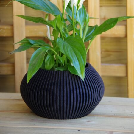 Romvos Design - 3D Printed Pot - Nimbus 10cm Μαύρο