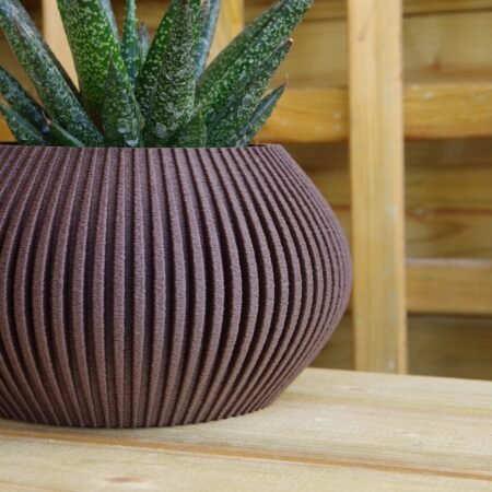 Romvos Design - 3D Printed Pot - Nimbus 10cm Σκούρο Καφέ